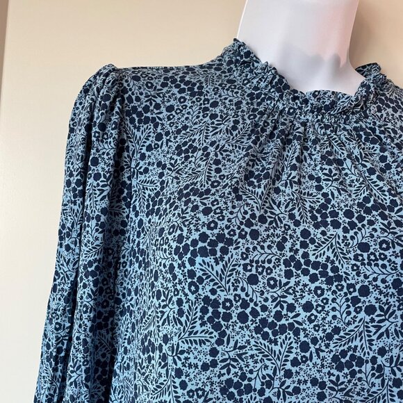 Women's Boden Blue Print Dress size 10R - Picture 3 of 9